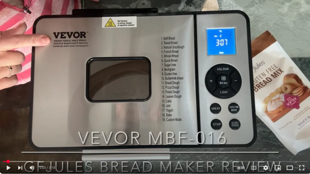 gfJules Bread Maker Review